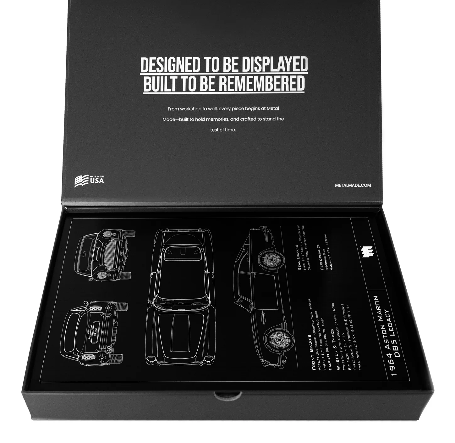 1964 Aston Martin DB5 Legacy, in the metal made gift box, portrait plate