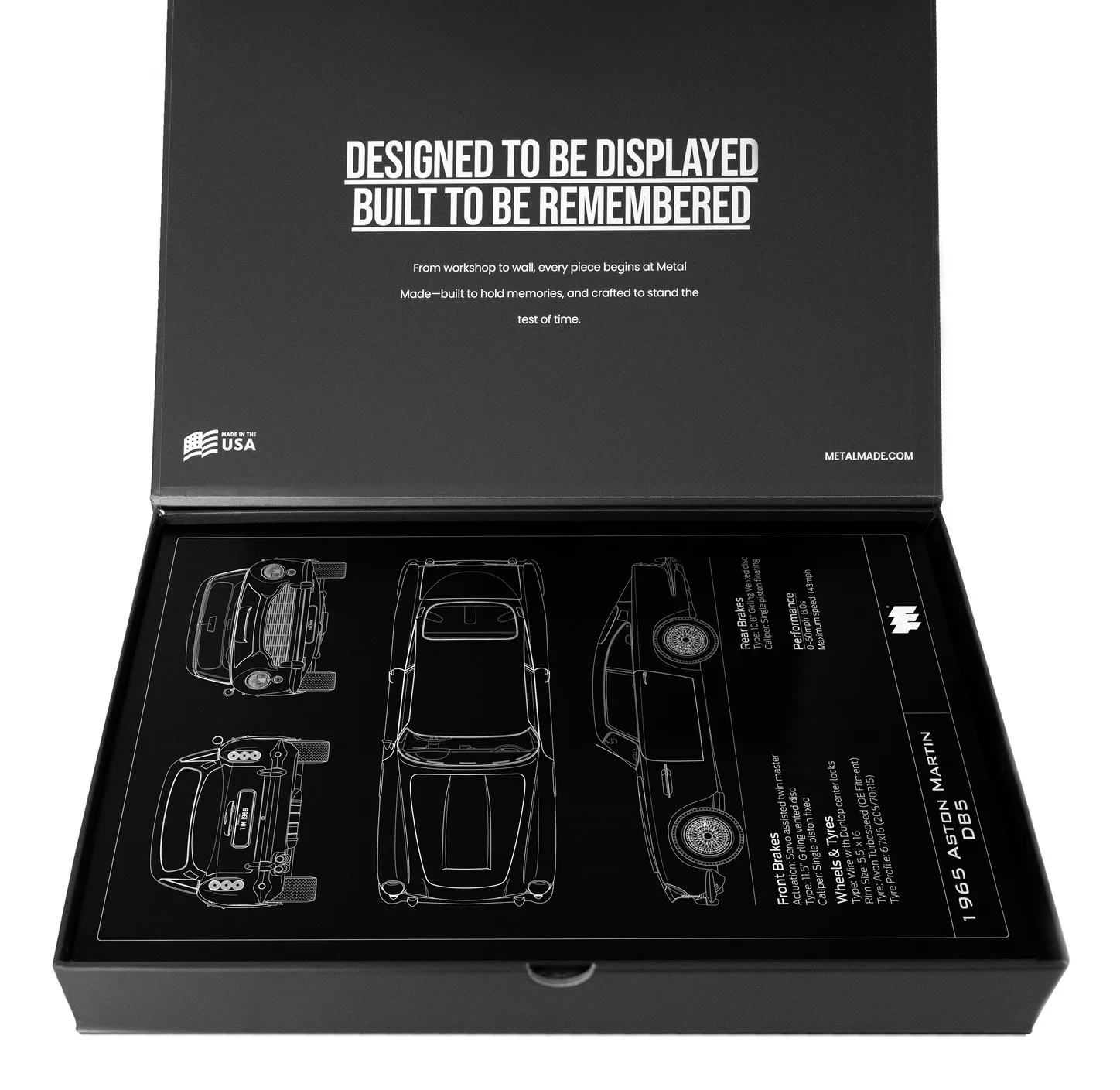 1965 Aston Martin DB5, in the metal made gift box, portrait plate