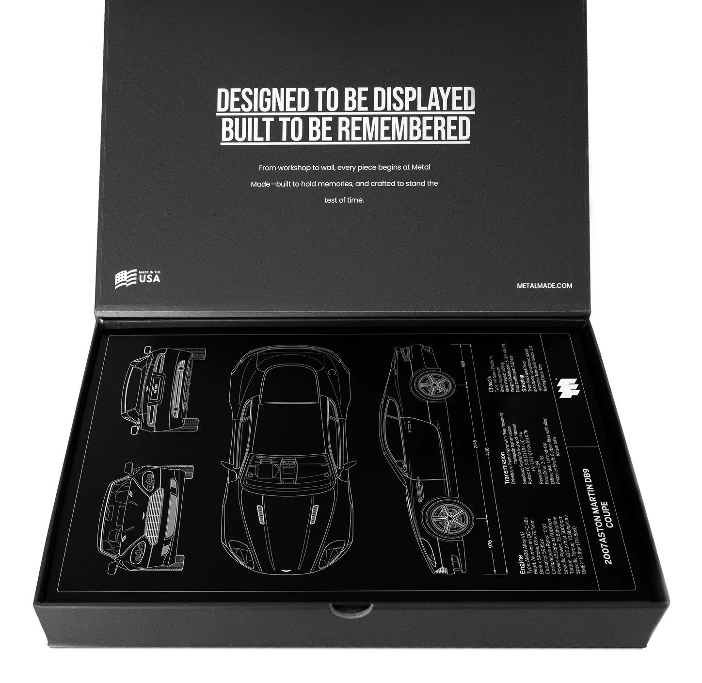 2007 Aston Martin DB9 Coupe, in the metal made gift box, portrait plate