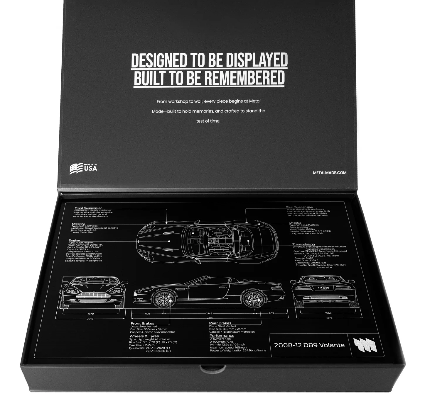 2008-12 Aston Martin DB9 Volante, in the metal made gift box, landscape plate