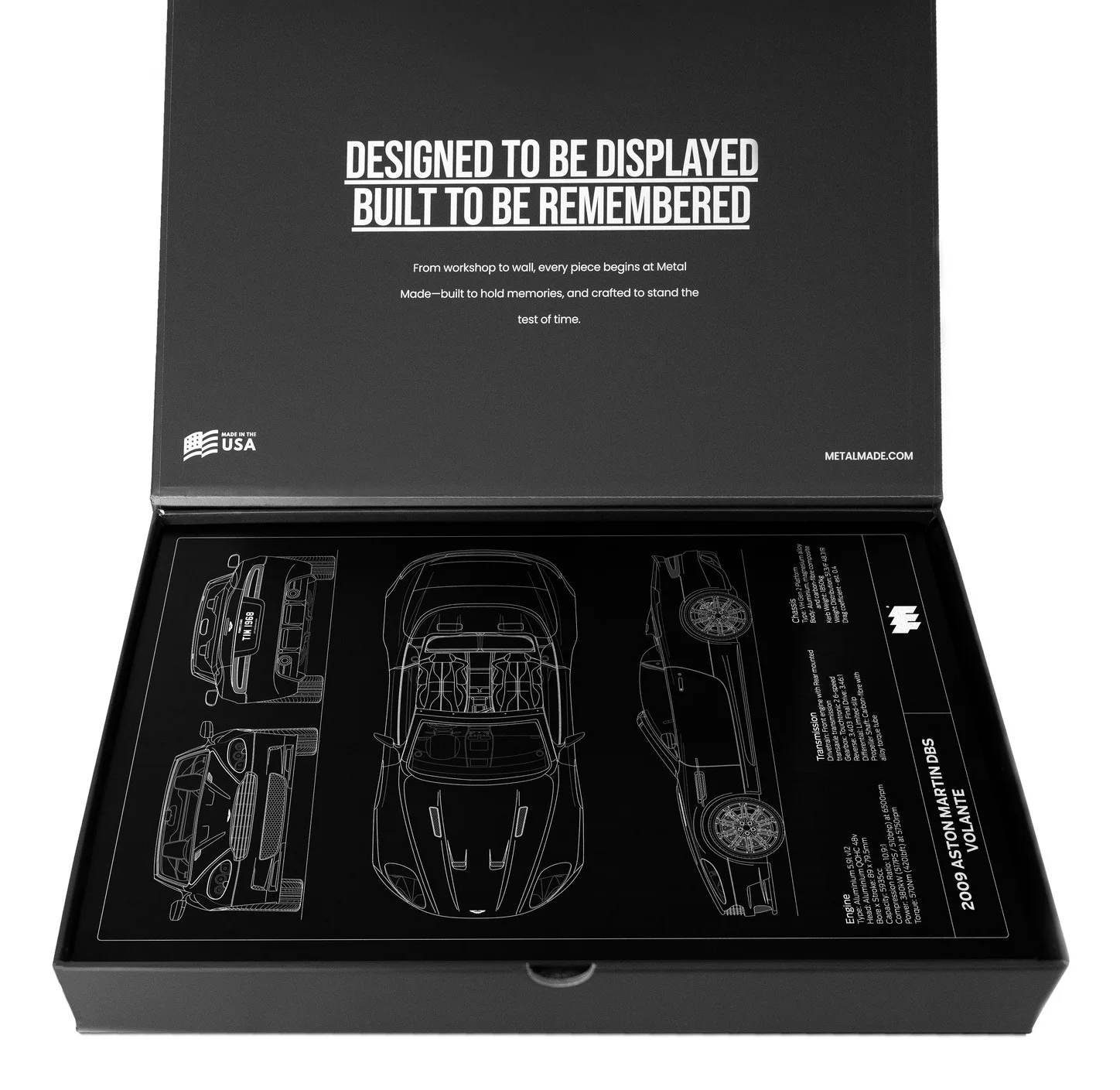 2009 Aston Martin DBS Volante, in the metal made gift box, portrait plate