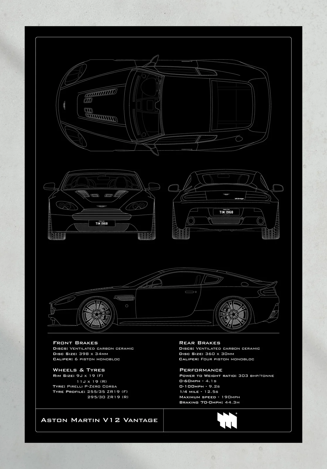 2010 Aston Martin V12 Vantage, the print, portrait