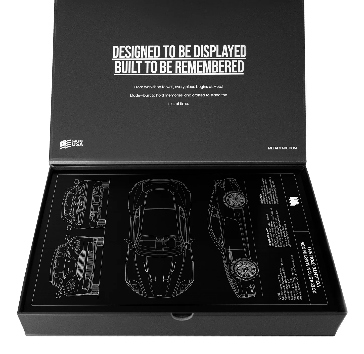 2012 Aston Martin DBS Volante, in the metal made gift box, portrait plate
