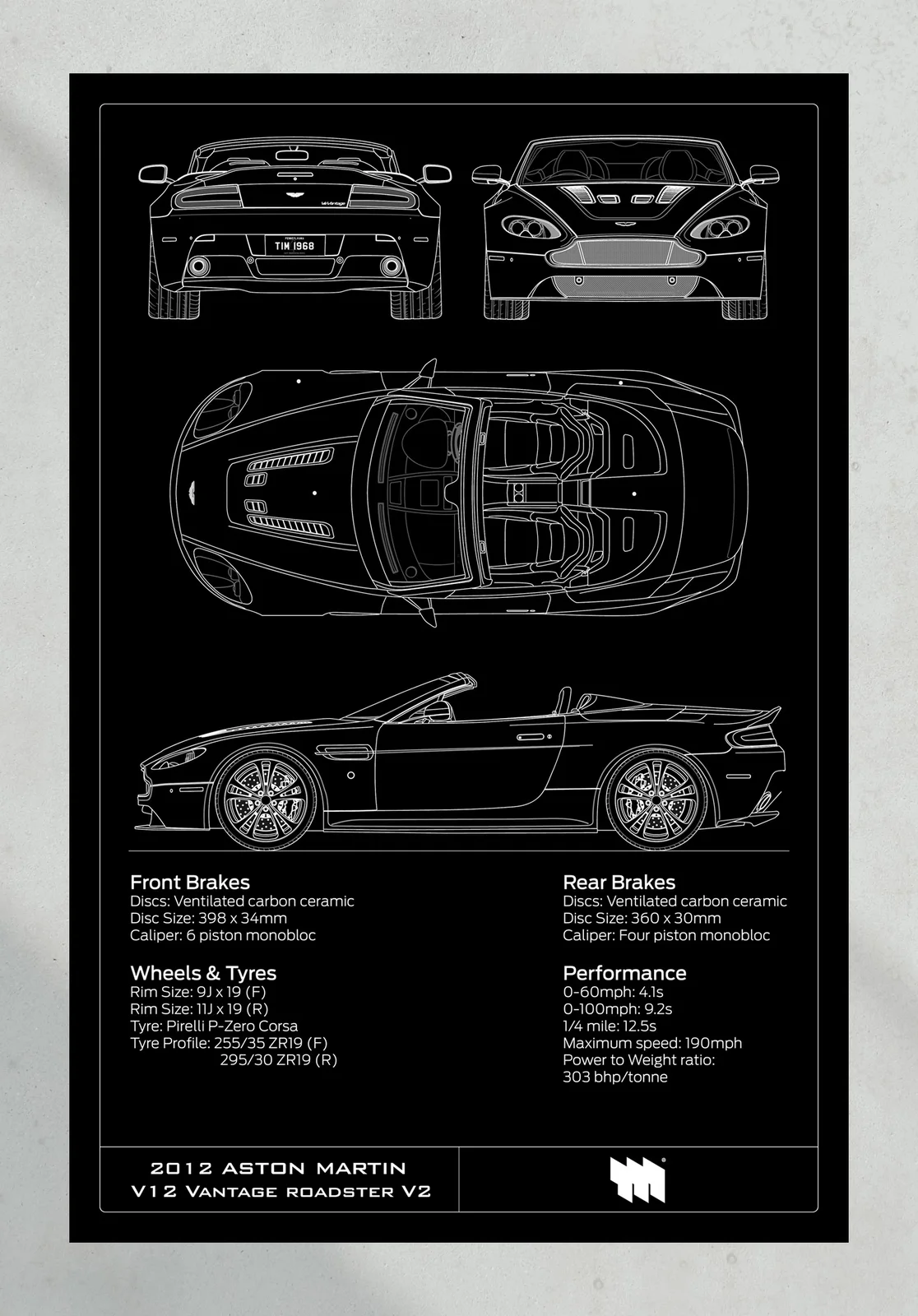 2012 Aston Martin V12 Vantage Roadster V2, the print, portrait