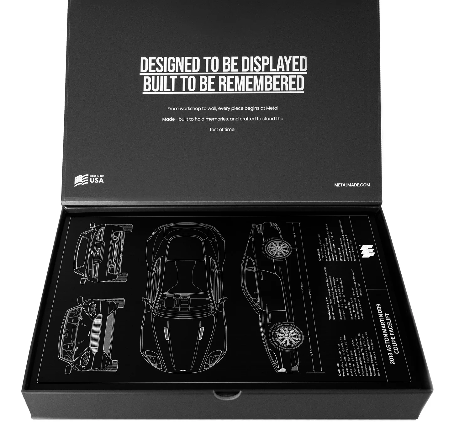 2013 Aston Martin DB9 Coupe Facelift, in the metal made gift box, portrait plate