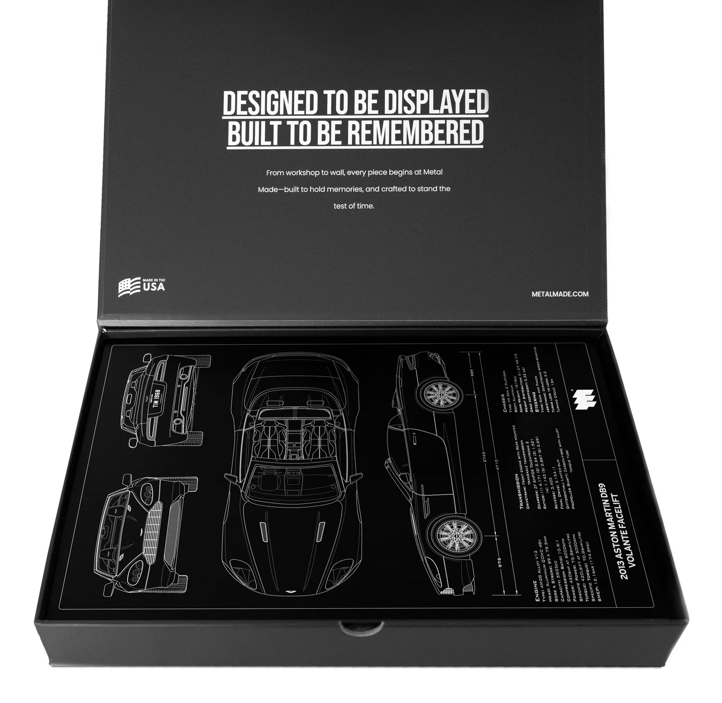 2013 Aston Martin DB9 Volante Facelift, in the metal made gift box, portrait plate