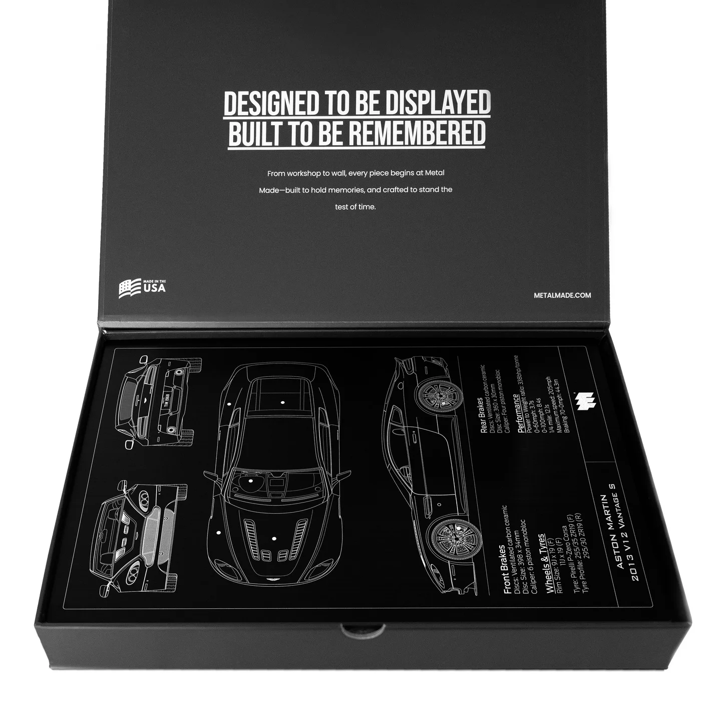 2013 Aston Martin V12 Vantage S, in the metal made gift box, portrait plate