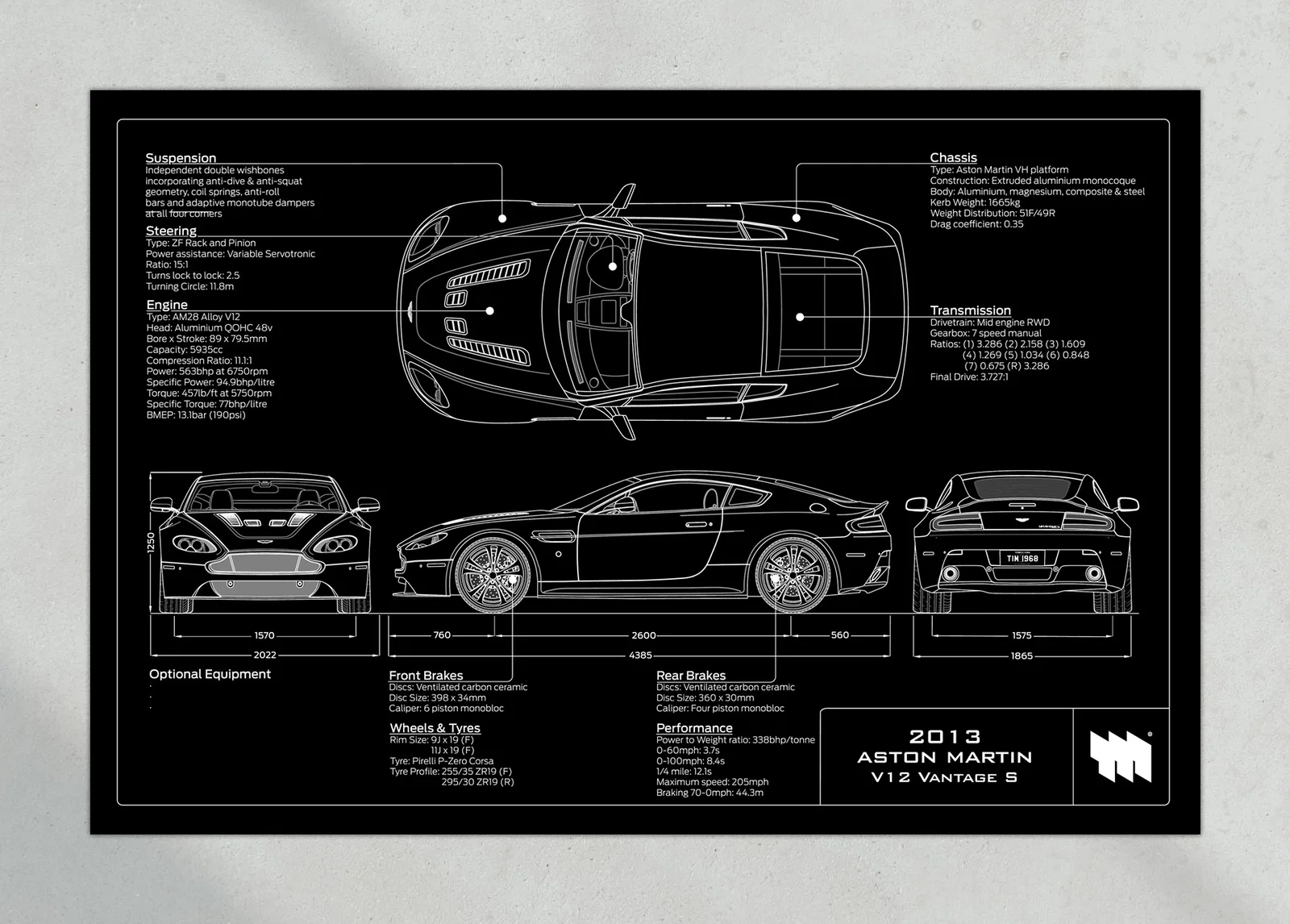 2013 Aston Martin V12 Vantage S, the print, landscape