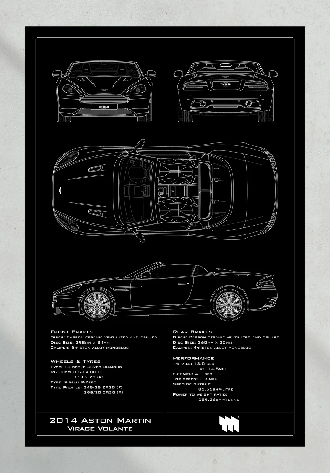 2014 Aston Martin Virage Volante, the print, portrait
