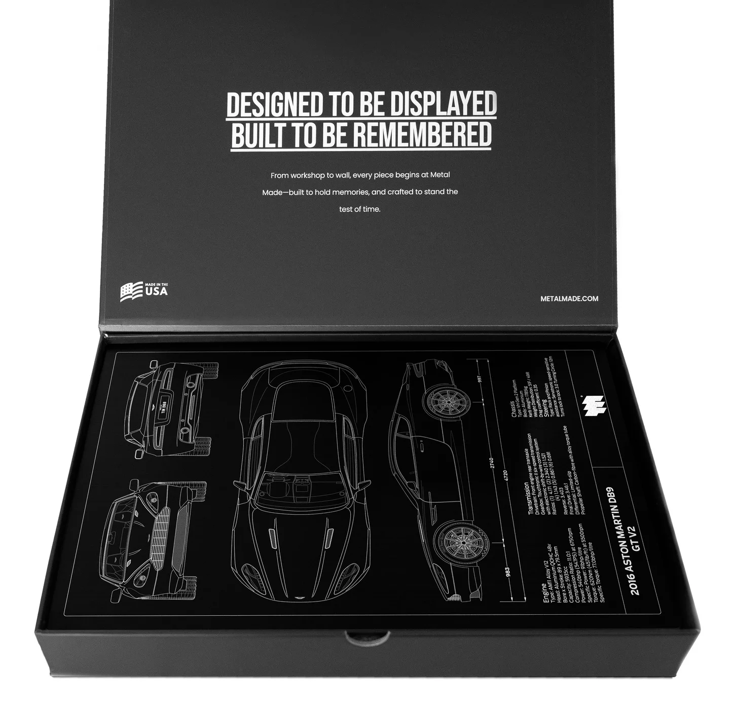 2016 Aston Martin DB9 GT V2, in the metal made gift box, portrait plate