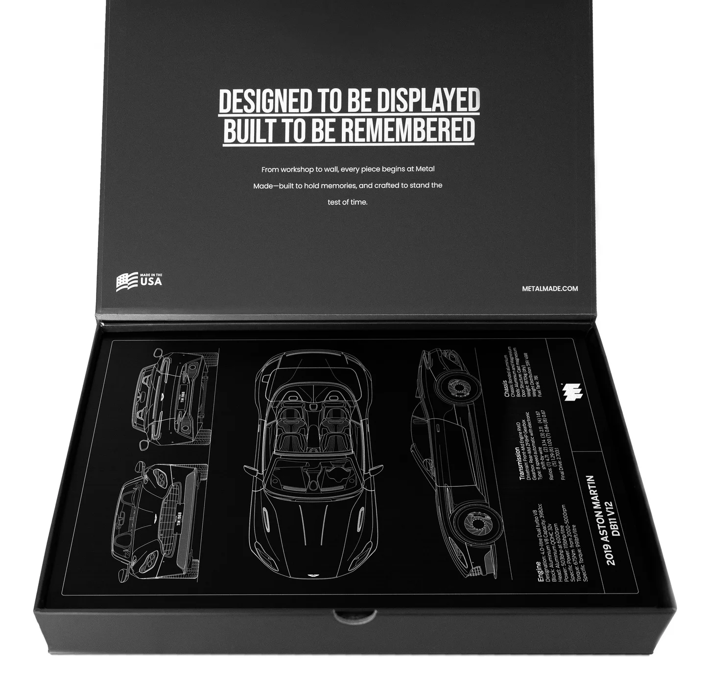 2019 Aston Martin DB11 Volante, in the metal made gift box, portrait plate