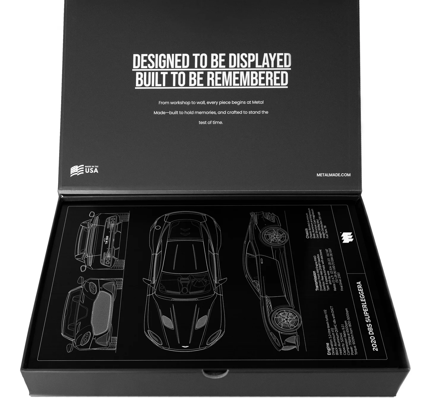 2020 DBS Superleggera, in the metal made gift box, portrait plate