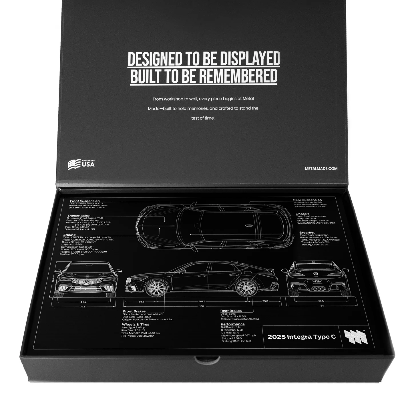 2025 Acura Integra Type C, in the metal made gift box, landscape plate