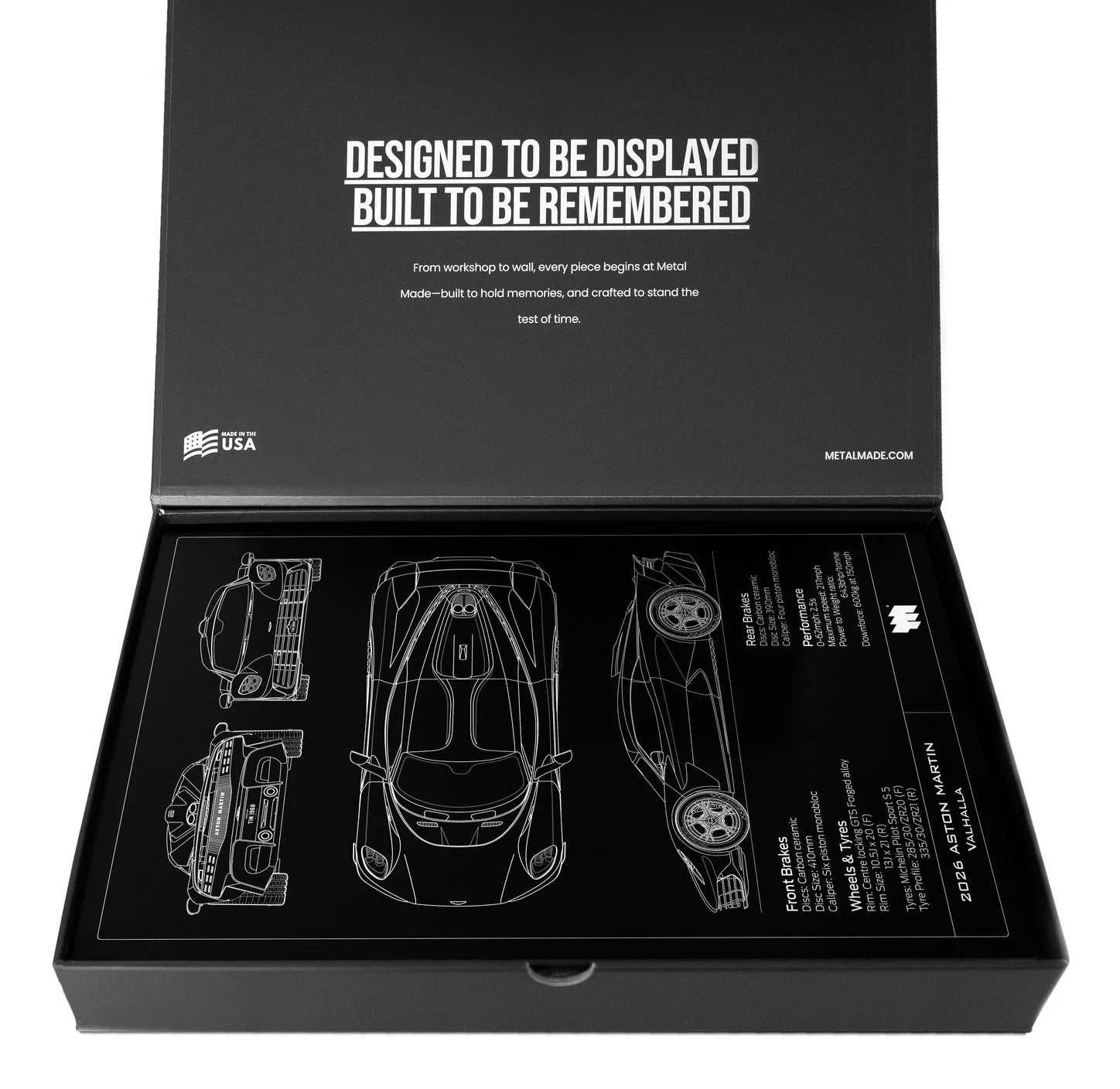 2026 Aston Martin Valhalla, in the metal made gift box, portrait plate