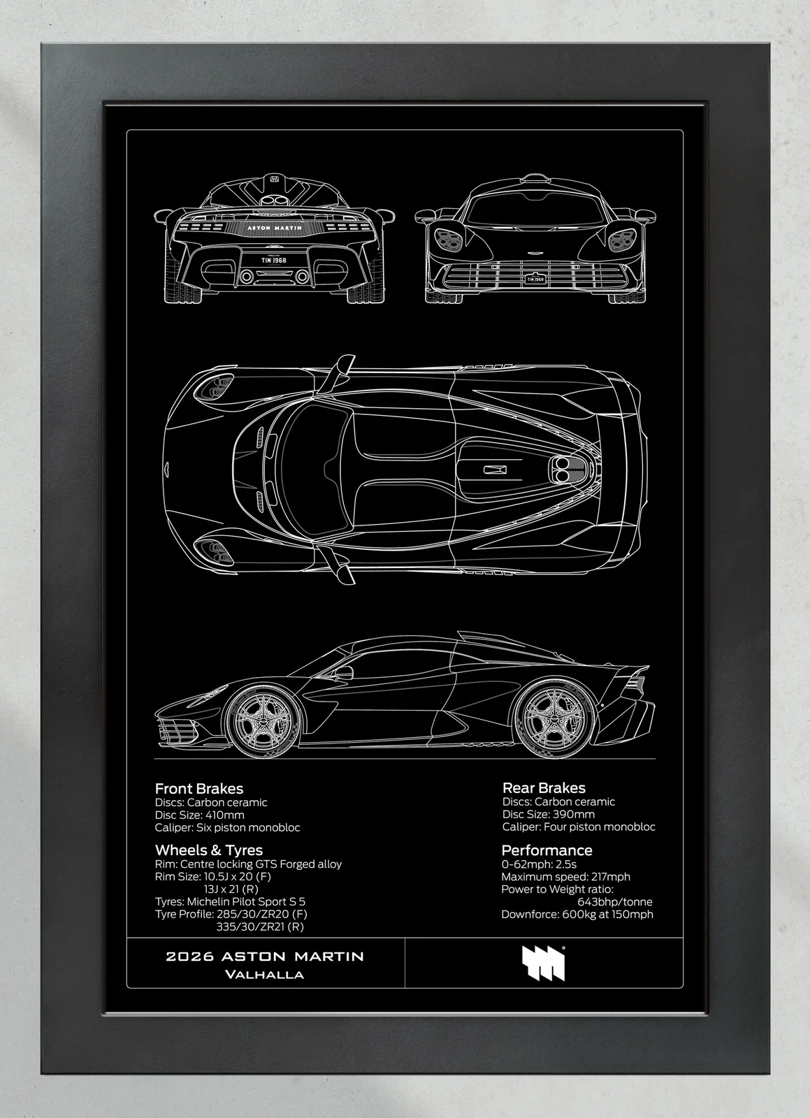 2026 Aston Martin Valhalla, in the collector's frame, portrait
