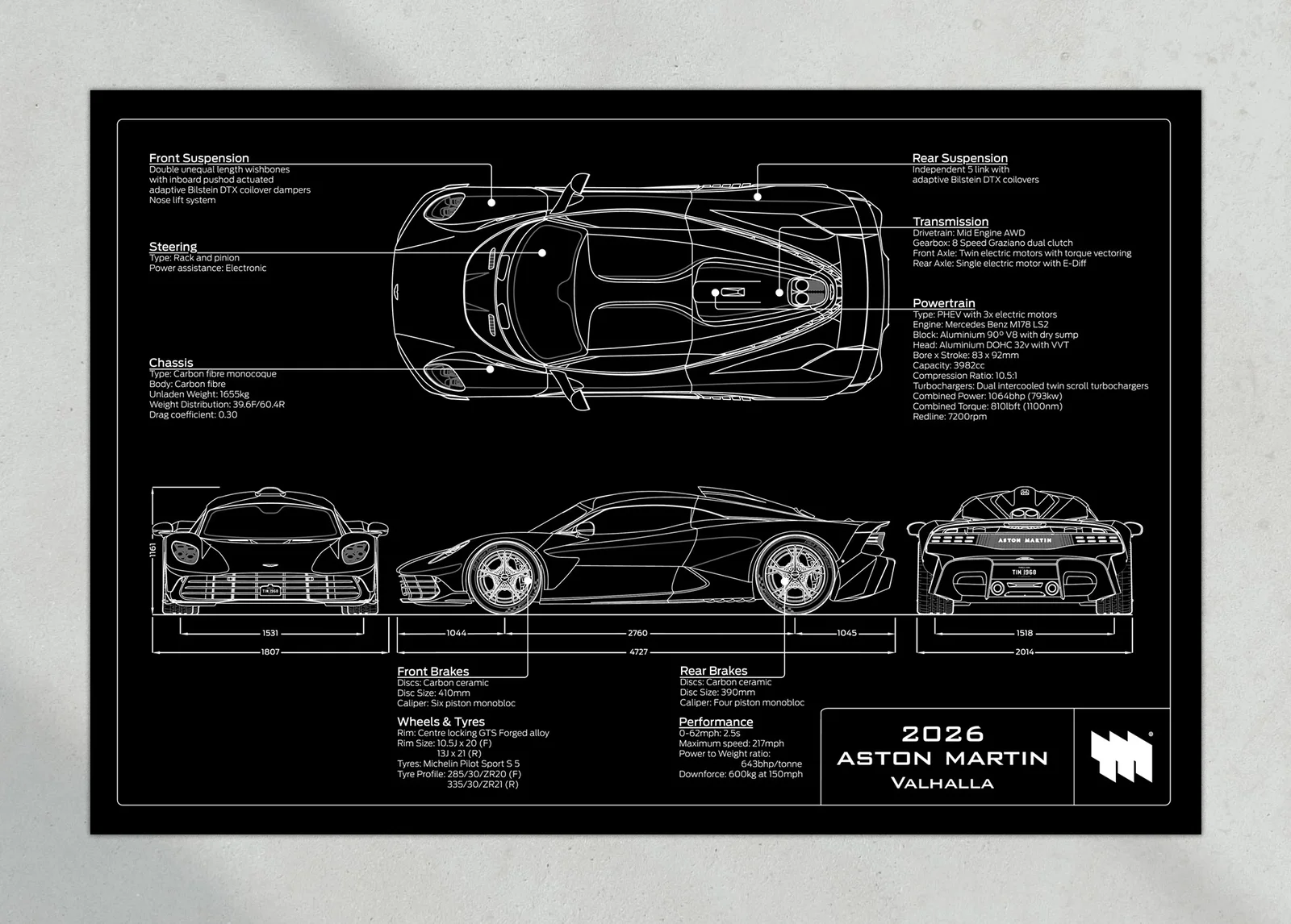 2026 Aston Martin Valhalla, the print, landscape
